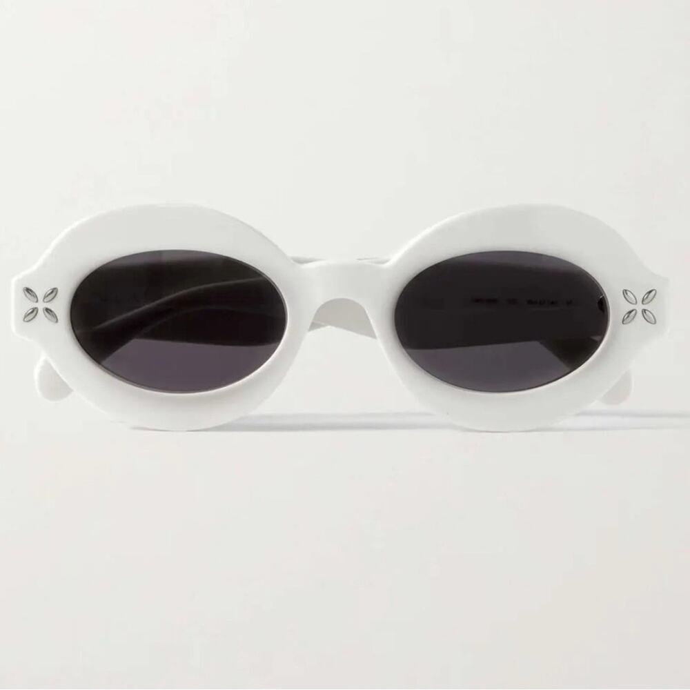New! Alaïa White Oval Sunglasses AA0059S 002, Authentic - Picture 11 of 16